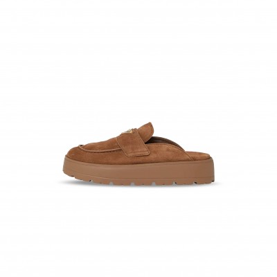 PRADA FUSSBETT SUEDE LOAFER MULES 301413